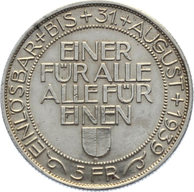 1939 Luzern - 5 Franken